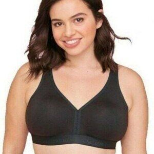 Cacique Lane Bryant Womens Bra Cotton Unlined No Wire Size 40C Black